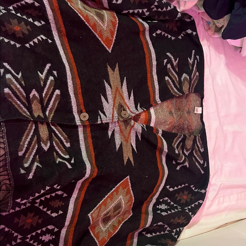 Cato Black and Brown Patterned Cardigan